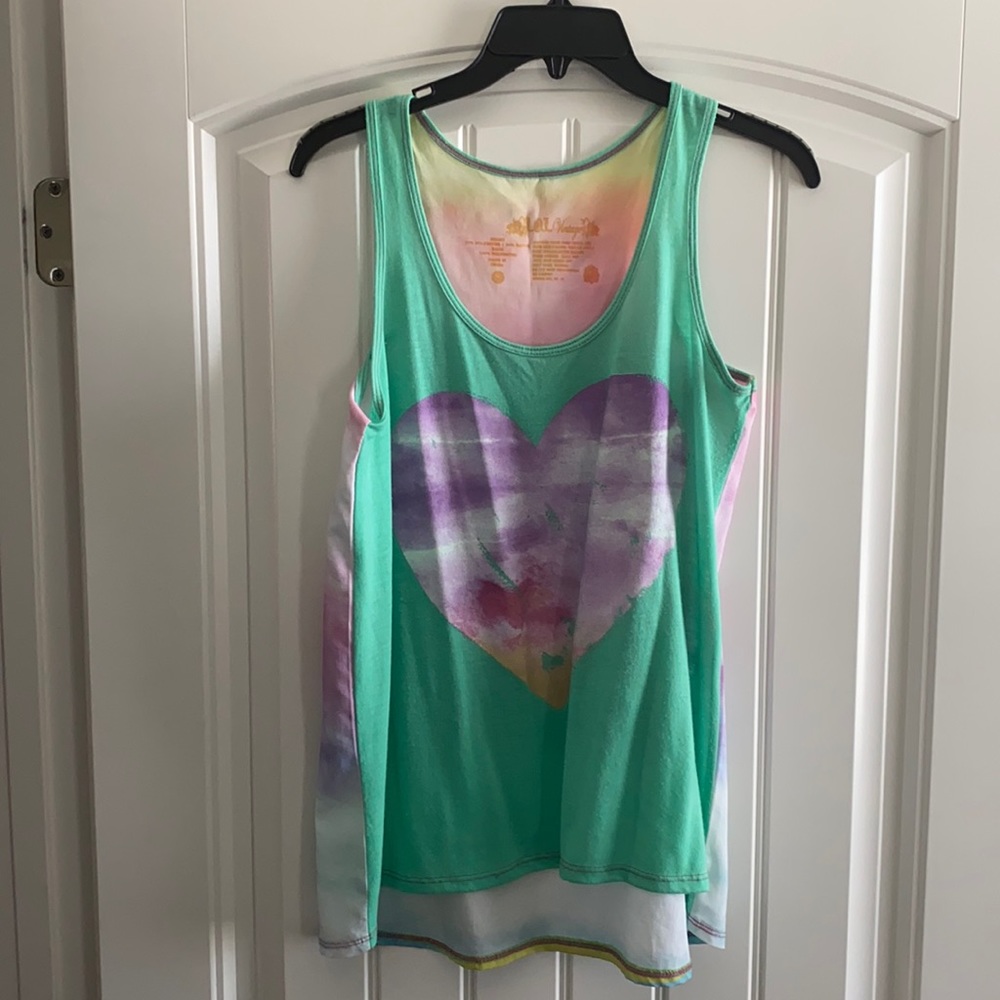 Tie dye heart tank